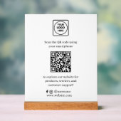QR Code Social Media | Scan Me Custom Business  アクリルサイン (ニュートラル)