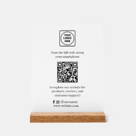 QR Code Social Media | Scan Me Custom Business アクリルサイン