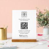 QR Code Social Media | Scan Me Custom Business  アクリルサイン (ウェディング)