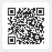 QR-Code Sticker/Aufkleber スクエアシール (正面)