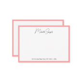 QR Code Stylish Modern Handwritten Script Name ノートカード (正面/裏面インサイチュ)