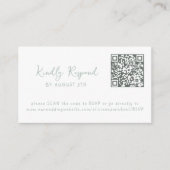 QR code summer coastal beach website RSVP エンクロージャーカード (正面)