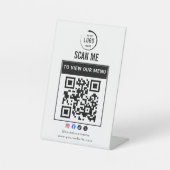 QR Code Tabletop Sign | Digital Menu pedestal sign 台座サイン (正面)