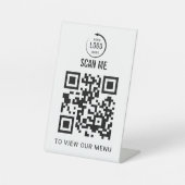 QR Code Tabletop Sign | Digital Menu pedestal sign 台座サイン (正面)