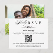 QR Code Template Celtic Knot Wedding RSVP Card (正面/裏面)