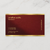 QR Code Template Sleek Gold Text Professional 名刺 (正面)