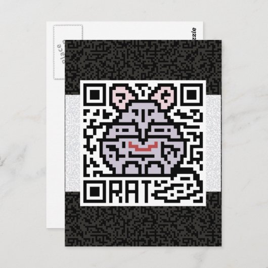 QR Code the Rat ポストカード (正面/裏面)