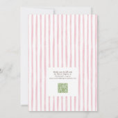 QR Code Tini Bit Engaged Martini Bridal Shower 招待状 (裏面)