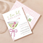 QR Code Tini Bit Engaged Martini Bridal Shower 招待状