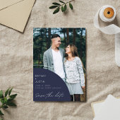 QR Code Two Photo Modern Wedding セーブザデート