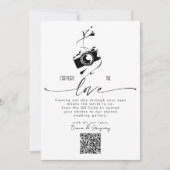 QR Code Upload Capture the Love Wedding Table Sign (正面)
