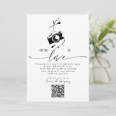 QR Code Upload Capture the Love Wedding Table Sign (スタンド正面)