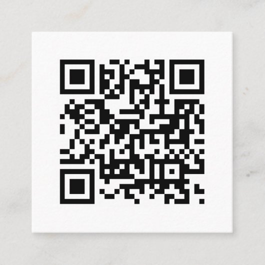 QR Code | Upload Modern Minimalist Simple White スクエア名刺 (正面)