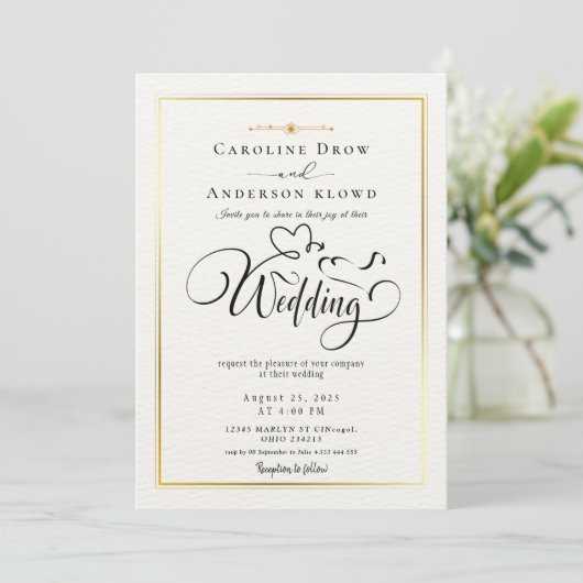 QR Code Video Wedding Invitation 招待状 (スタンド正面)