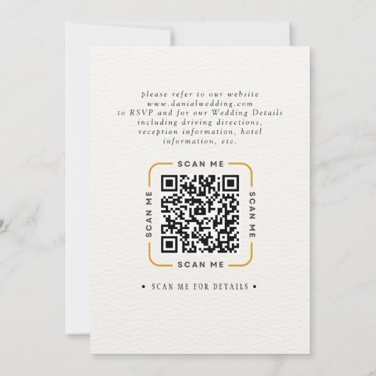 QR Code Video Wedding Invitation 招待状 (裏面)