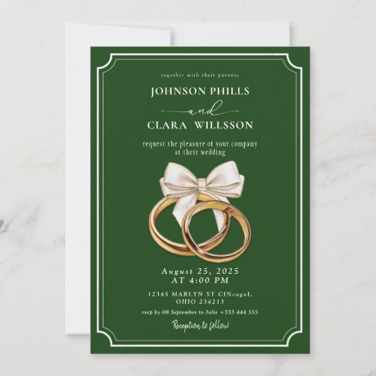 QR Code Video Wedding Invitation 招待状 (正面)