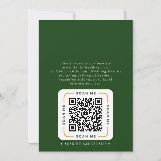 QR Code Video Wedding Invitation 招待状 (裏面)