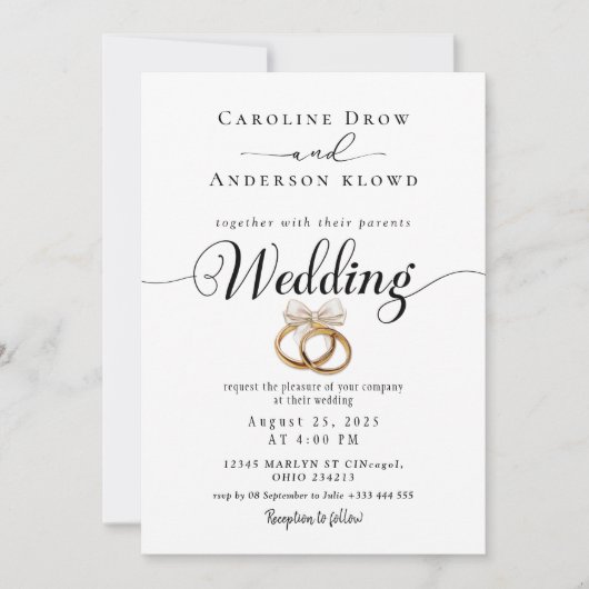 QR Code Video Wedding Invitation 招待状 (正面)