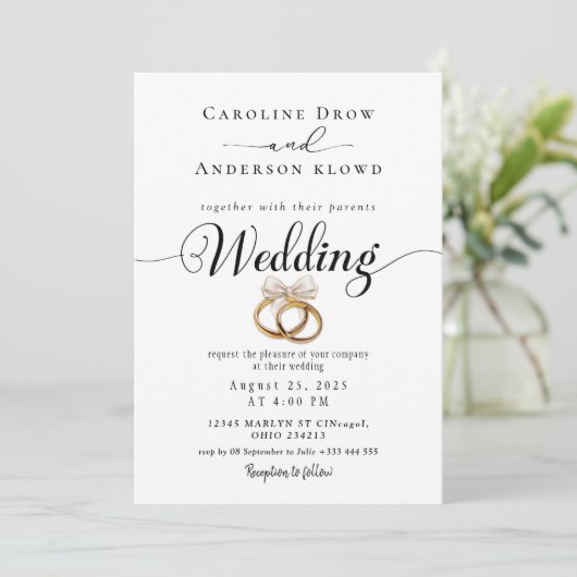 QR Code Video Wedding Invitation 招待状 (スタンド正面)