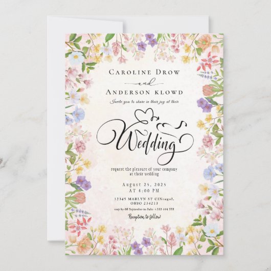 QR Code Video Wedding Invitation 招待状 (正面)