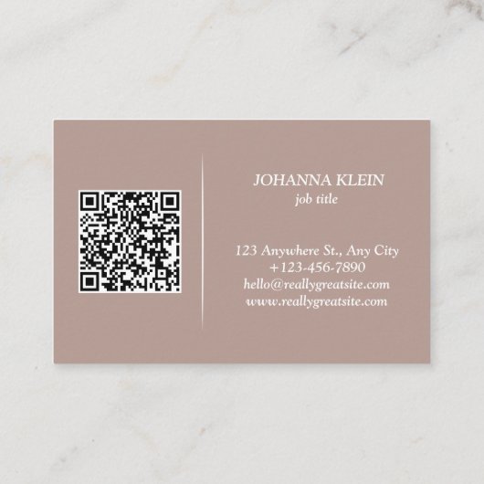 QR Code Visitenkarte 名刺 (裏面)