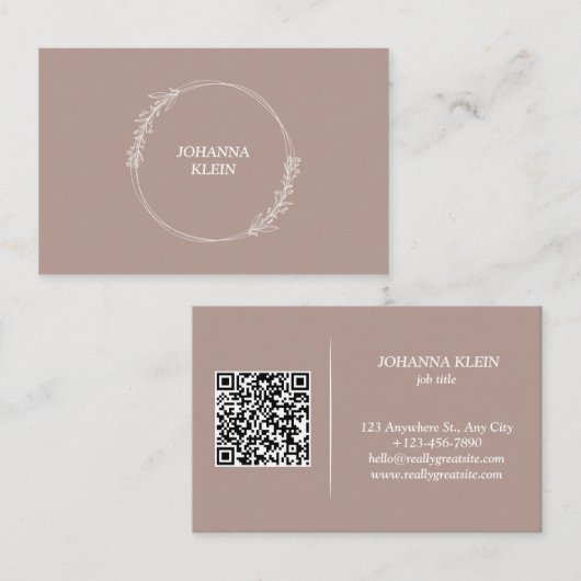 QR Code Visitenkarte 名刺 (正面/裏面)