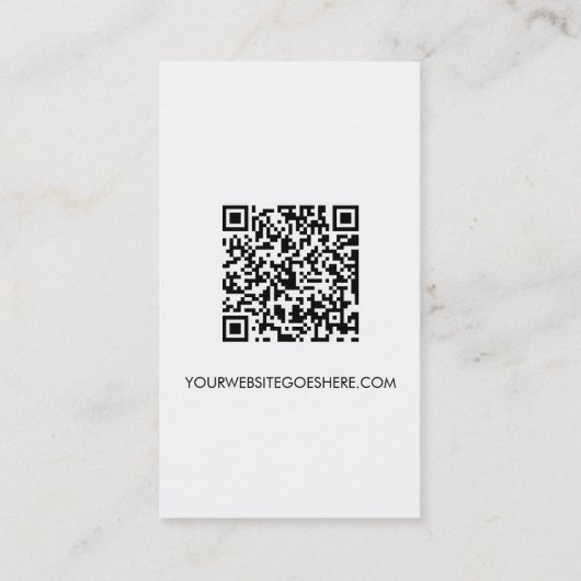 QR code website Custom logo Business Social Media  名刺 (裏面)