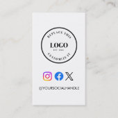 QR code website Custom logo Business Social Media  名刺 (正面)