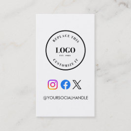 QR code website Custom logo Business Social Media  名刺