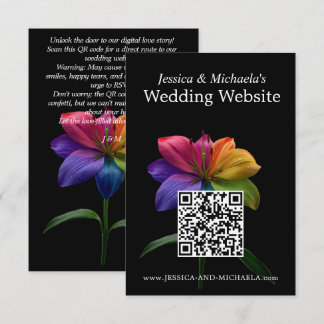 🌈QR code wedding DETAILS エンクロージャーカード