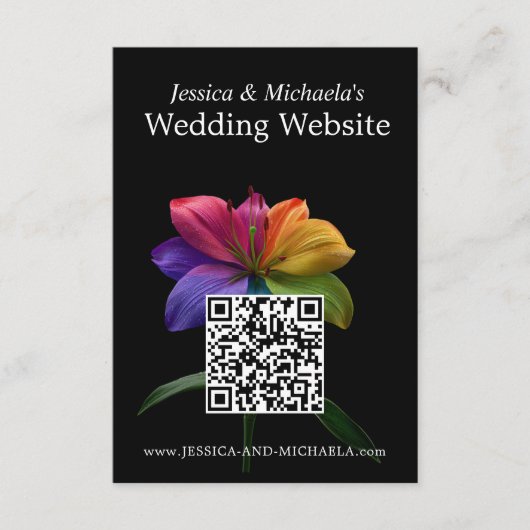 🌈QR code wedding DETAILS エンクロージャーカード (正面)