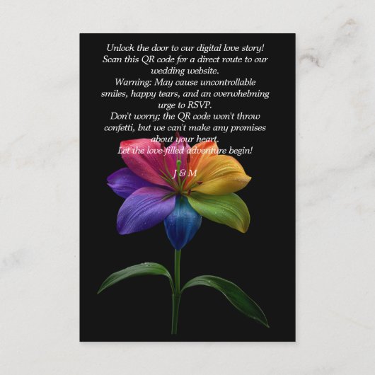 🌈QR code wedding DETAILS エンクロージャーカード (裏面)