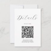 QR code Wedding Details Moss Green 出欠カード (正面)