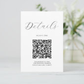 QR code Wedding Details Moss Green 出欠カード (スタンド正面)