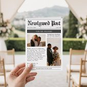 QR Code Wedding Details Newspaper Wedding 招待状