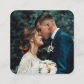 QR Code Wedding RSVP Square Photo エンクロージャーカード (裏面)