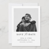 Qr Code Wedding Save the Date Photo  招待状 (正面)