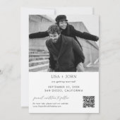 Qr Code Wedding Save the Date Photo 招待状 (裏面)