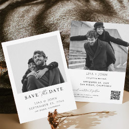 Qr Code Wedding Save the Date Photo 招待状