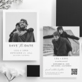 Qr Code Wedding Save the Date Photo  招待状