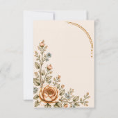 QR Code Wedding Vintage Heirloom Garden 出欠カード (裏面)
