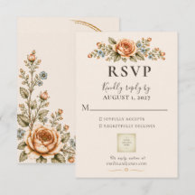 QR Code Wedding Vintage Heirloom Garden
