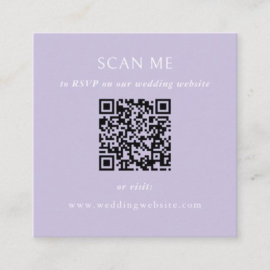 QR Code Wedding Website エンクロージャーカード (正面)