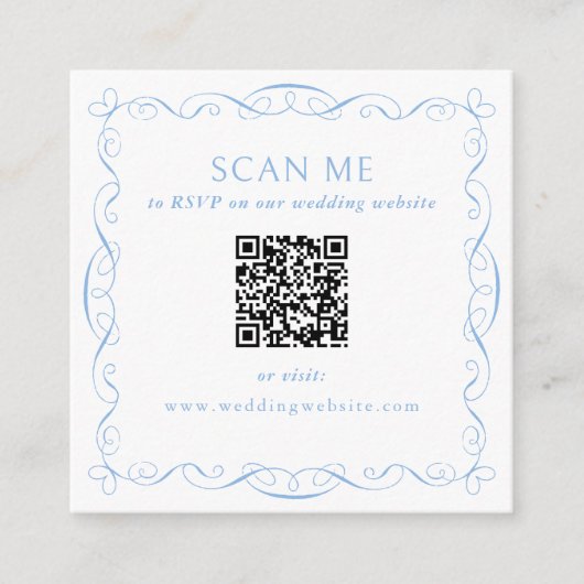 QR Code Wedding Website エンクロージャーカード (正面)