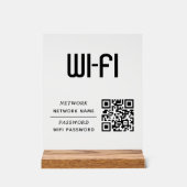 QR Code Wifi Network Name & Password  アクリルサイン (正面)