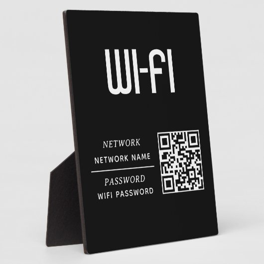 QR Code Wifi Network Name & Password  フォトプラーク (側面)