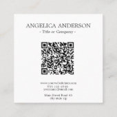 QR Code Wildflower Square Business Card スクエア名刺 (裏面)
