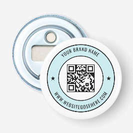 QR Code with Custom Text Magnetic Branding Design 栓抜き