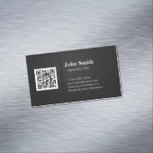 QR Code with Professional Elegant Black Mesh マグネット名刺 (インサイチュ)