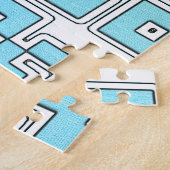 QR Code - Yellow Aqua Jigsaw Puzzle ジグソーパズル (側面)